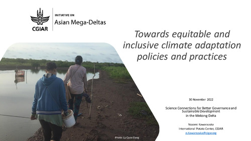 Towards equitable and inclusive climate adaptation policies and practices