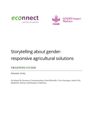 Storytelling about gender-responsive agricultural solutions: Training Guide