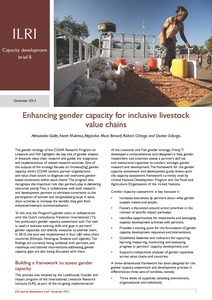 Enhancing gender capacity for inclusive livestock value chains