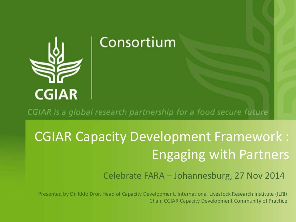 CGIAR Capacity Development Framework : Engaging with Partners