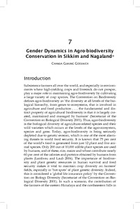Gender Dynamics in Agro-biodiversity Conservation in Sikkim and Nagaland*