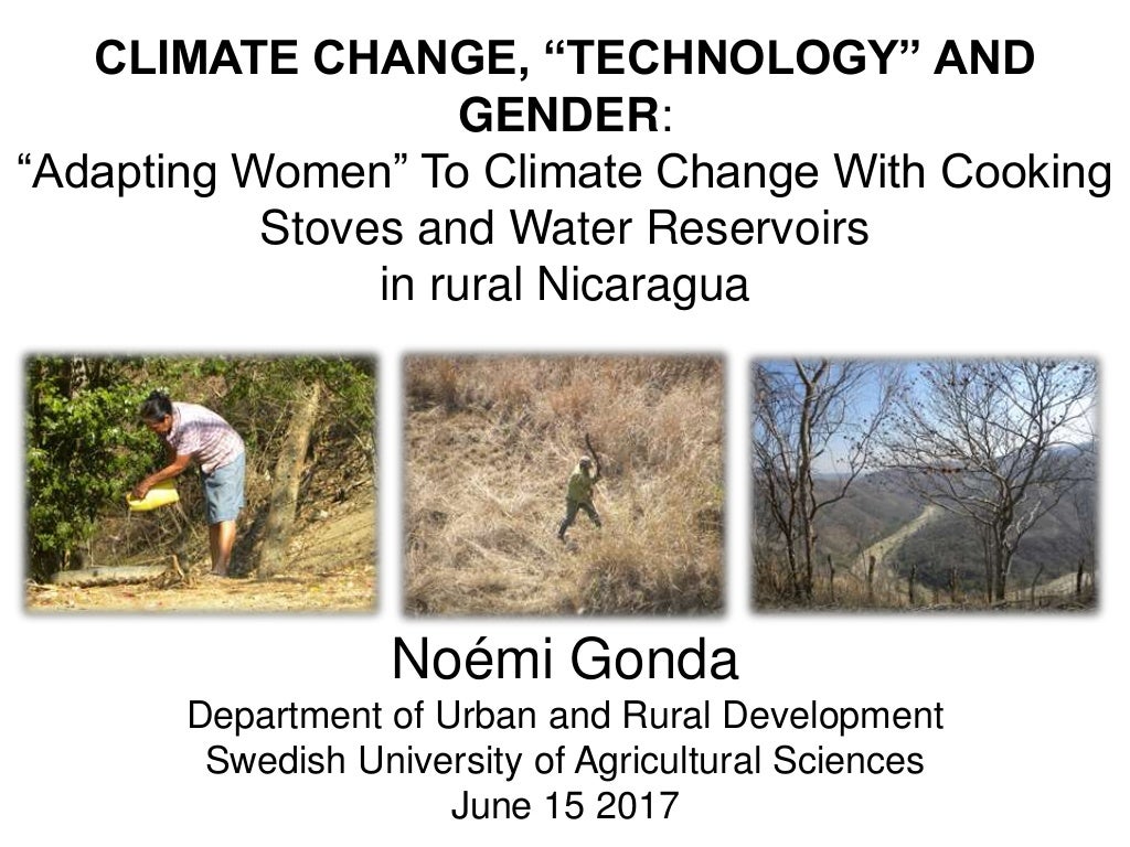 Climate change, 'technology' and gender: "Adapting women" to climate change with cooking stoves and water reservoirs in rural Nicaragua