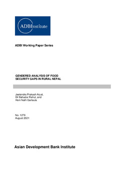 Gendered Analysis of Food Security Gaps in Rural Nepal