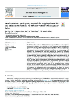 Development of a participatory approach for mapping climate risks and adaptive interventions (CS-MAP) in Vietnam’s Mekong River Delta