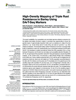 High-density mapping of triple rust resistance in barley using DArT-Seq markers