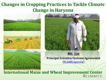 Changes in cropping practices to tackle climate change in Haryana