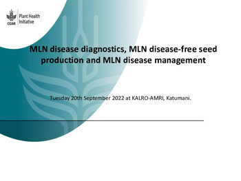 MLN disease diagnostics, MLN disease-free seed production and MLN disease management