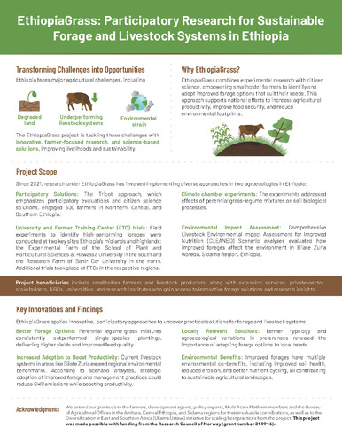 EthiopiaGrass: Participatory research for sustainable forage and livestock systems in Ethiopia