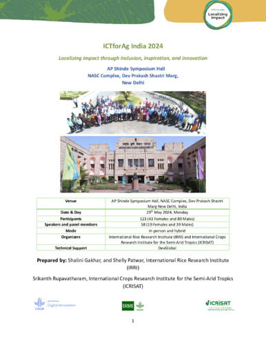 ICTforAg India 2024: Localizing impact through inclusion, inspiration, and innovation