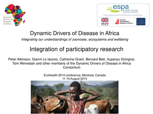 Dynamic drivers of disease in Africa: Integration of participatory research