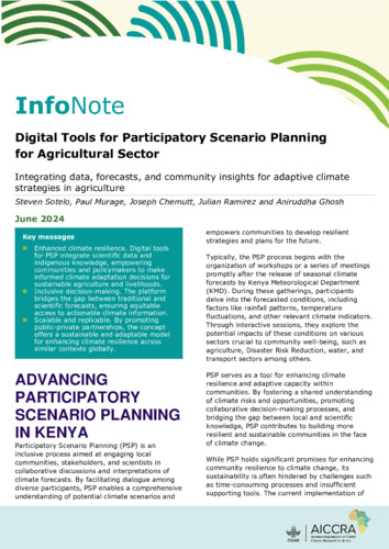 Digital Tools for Participatory Scenario Planning for Agricultural Sector