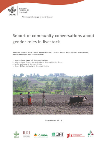 Report of community conversations about gender roles in livestock