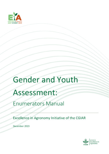 Gender and youth assessment: enumerators manual | CGIAR Gender Equality ...
