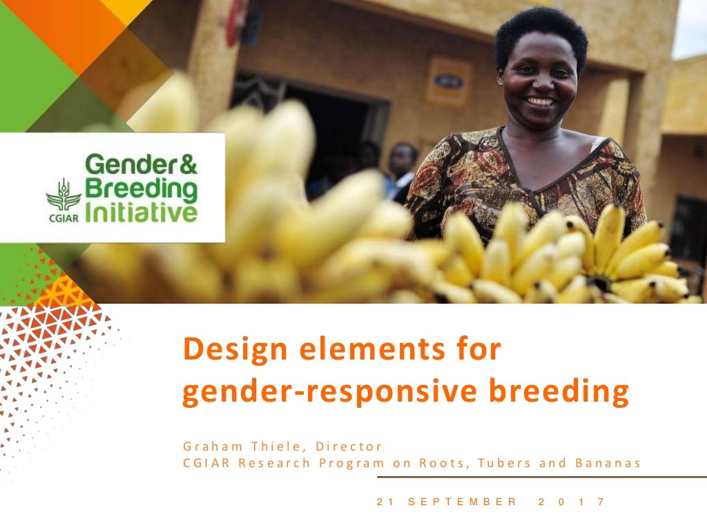 Design elements for gender-responsive breeding