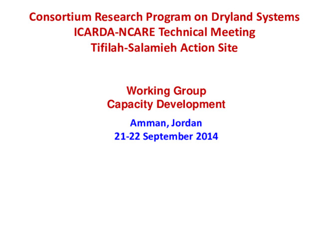 Dryland Systems Capacity Development