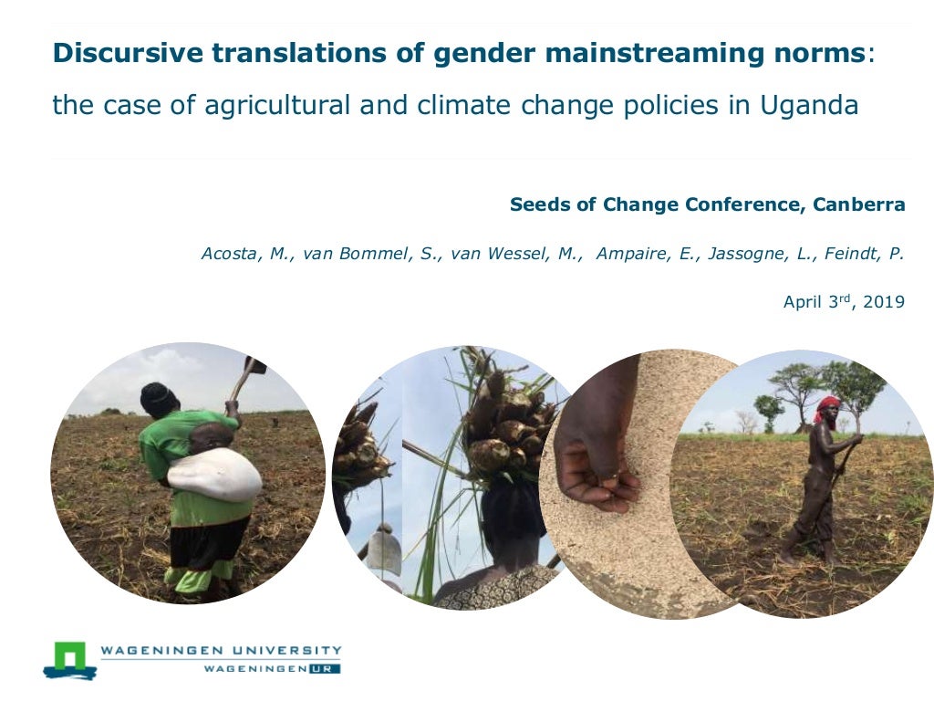 Discursive translations of gender mainstreaming norms: the case of agricultural and climate change policies in Uganda