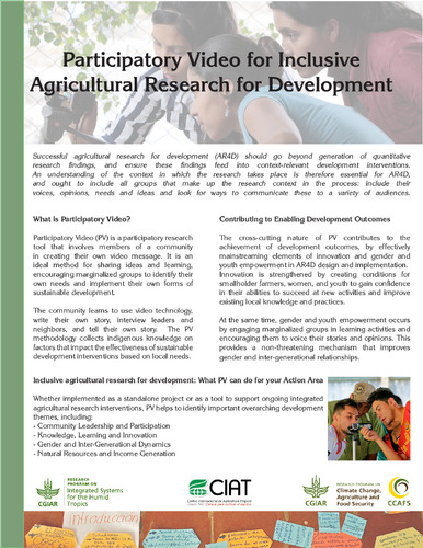 Participatory video for inclusive agricultural research for development
