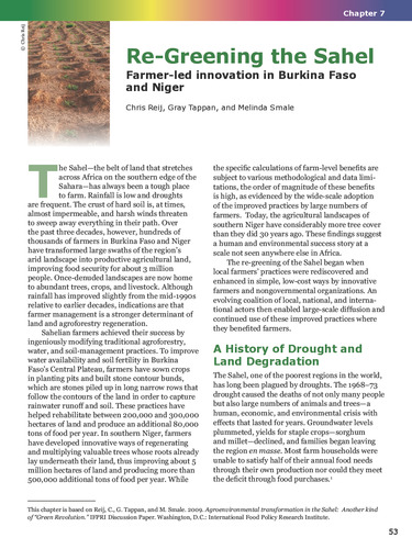 Re-Greening the Sahel: Farmer-led innovation in Burkina Faso and Niger