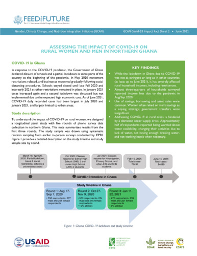 Assessing the impact of COVID-19 on rural women and men in northern Ghana