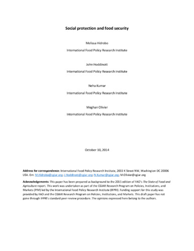 Social protection and food security