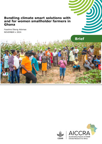 Bundling Climate Smart Solutions with and for women smallholder farmers in Ghana