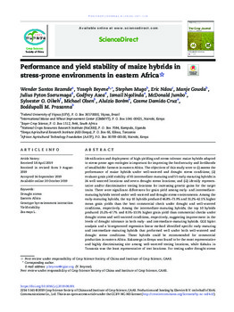 Performance and yield stability of maize hybrids in stress-prone environments in eastern Africa