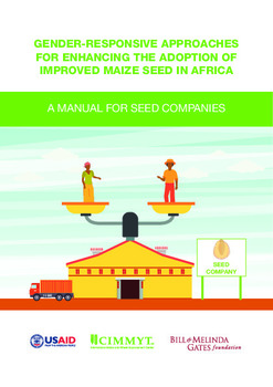 Gender-responsive approaches for enhancing the adoption of improved maize seed in Africa: a training manual for seed companies