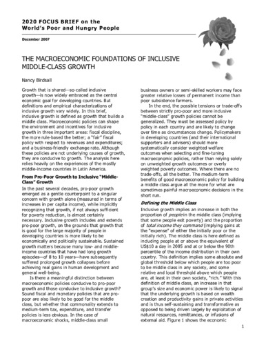 The macroeconomic foundations of inclusive middle-class growth