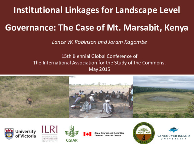 Institutional Linkages for Landscape Level Governance: The Case of Mt. Marsabit, Kenya