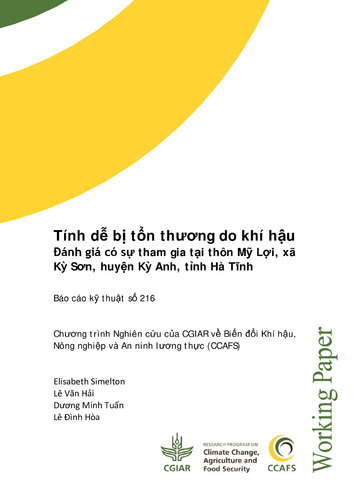 Tính dễ bị tổn thương do khí hậu Đánh giá có sự tham gia tại thôn Mỹ Lợi, xã Kỳ Sơn, huyện Kỳ Anh, tỉnh Hà Tĩnh