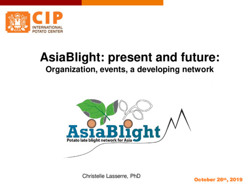 AsiaBlight: present and future. Organization, events, a developing network.