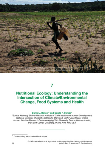 Nutritional ecology: Understanding the intersection of climate/environmental change, food systems and health