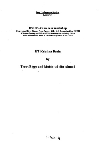 ET Krishna Basin