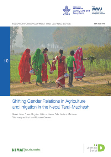 Shifting gender relations in agriculture and irrigation in the Nepal Tarai-Madhesh