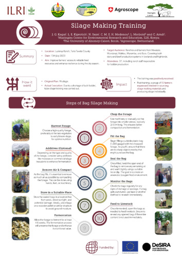 Silage Making Training