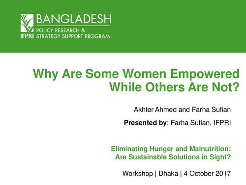 Why Are Some Women Empowered While Others Are Not?