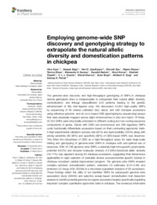 Employing genome-wide SNP discovery and genotyping strategy to extrapolate the natural allelic diversity and domestication patterns in chickpea