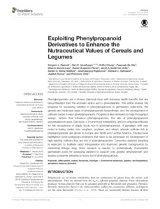 Exploiting Phenylpropanoid Derivatives to Enhance the Nutraceutical Values of Cereals and Legumes