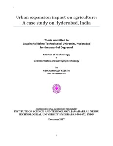 Urban expansion impact on agriculture: A case study on Hyderabad, India