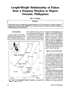 Length-weight relationship of fishes from a seagrass meadow in Negros Oriental, Philippines