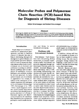 Molecular probes and polymerase chain reaction (PCR) -based kits for diagnosis of shrimp diseases