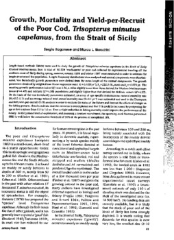 Growth, mortality and yield-per-recruit of the poor cod, Trisopterus minutus capelanus, from the Strait of Sicily