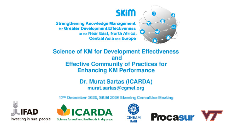 SKiM - Science of KM for Development Effectiveness