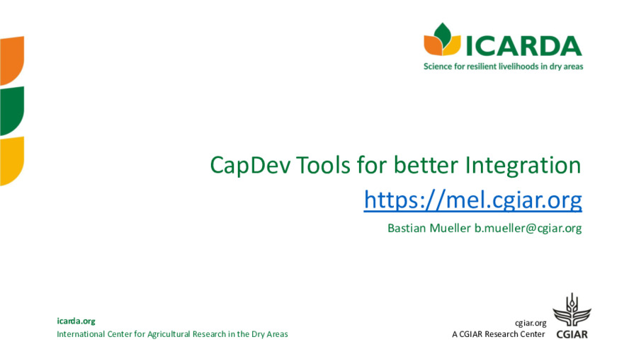 CapDev Tools for better Integration