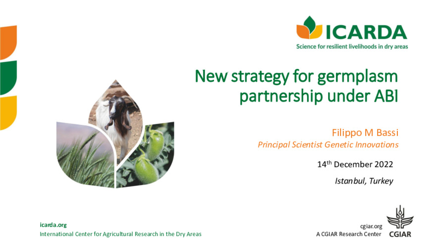 New strategy for germplasm partnership under ABI