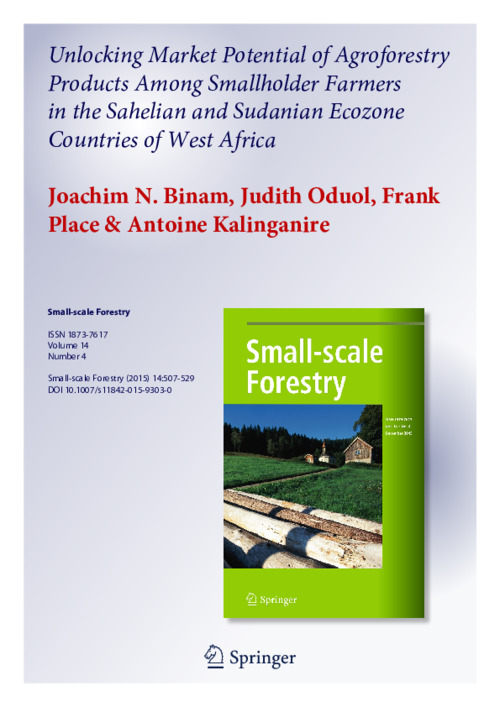 Unlocking Market Potential of Agroforestry Products Among Smallholder Farmers in the Sahelian and Sudanian Ecozone Countries of West Africa