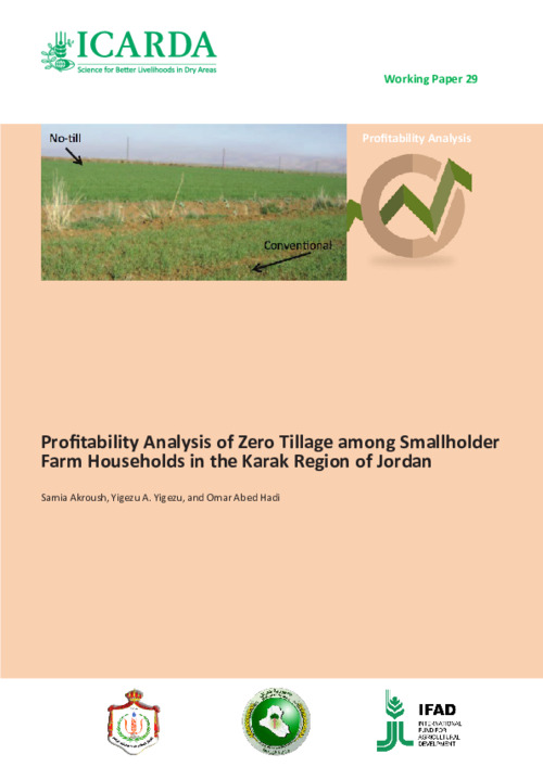 Profitability Analysis of Zero Tillage among Smallholder Farm Households in the Karak Region of Jordan