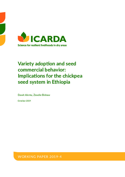 Variety adoption and seed commercial behavior: Implications for the chickpea seed system in Ethiopia