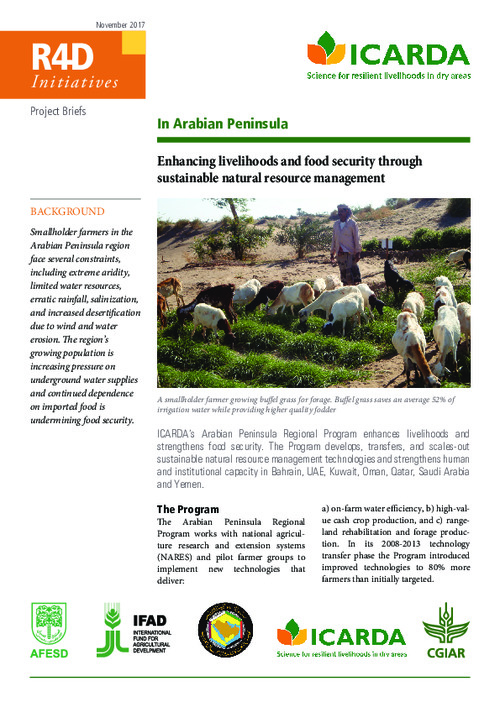 In Arabian Peninsula - Enhancing livelihoods and food security through sustainable natural resource management (R4D)