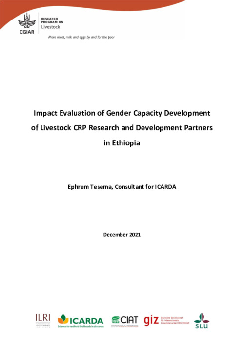 Impact Evaluation of Gender Capacity Development of Livestock CRP Research and Development Partners in Ethiopia